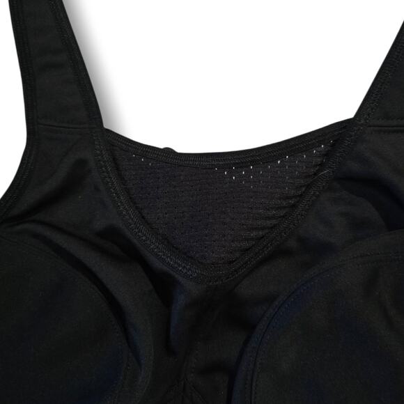 Glamorise Sport Women’s No-Bounce Camisole Elite High Support Sports Bra Black - Picture 3 of 8